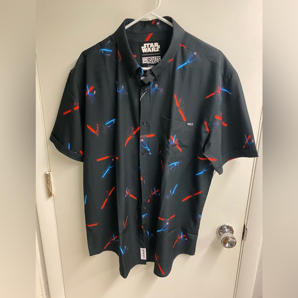 NWT RSVLTS Star Wars button up